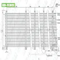 Pannello di recinzione temporaneo zincato